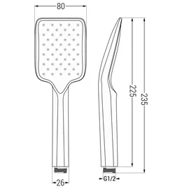 Mexen R-62 1-funktions-duschgriff, Chrom - 79562-00