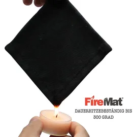 FireMat Feuermatte 33 x 33 cm feuerfest Schwarz