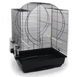 Vogelkäfig Emma 72x54x38cm schwarz Wellensitiche Kanarien Vogelhaus Vogelbauer