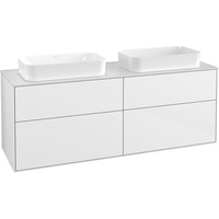 Villeroy & Boch Finion Waschtischunterschrank F31100GF 160x60,3cm, Abdeckplatte White matt, Glossy White Lacquer