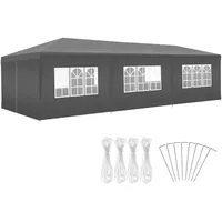 Tectake tectake® Pavillon, 9 x 3 m, im Stecksystem,