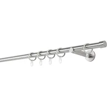 MYDECO 20mm,1-läufig,Rohr,Wandträger 12cm,Endstück cap Farbe: Edelstahl-Optik, Größe: 120cm
