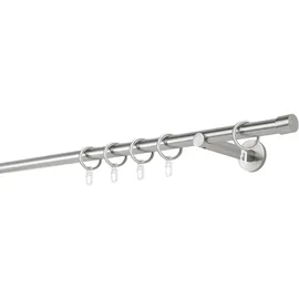 MYDECO 20mm,1-läufig,Rohr,Wandträger 12cm,Endstück cap Farbe: Edelstahl-Optik, Größe: 120cm