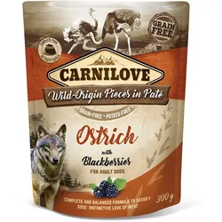 CARNILOVE Dog Paté Ostrich with Blackberries 300g