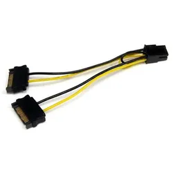 StarTech.com 15cm SATA Strom auf 6 pin PCI Express Grafikkarten Stromkabel - PCI