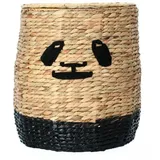 Bloomingville Aufbewahrungskorb Panda mit Deckel Ø 36 x 42 cm beige