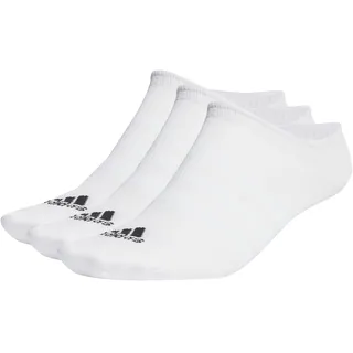 adidas Thin and Light No-Show Socken, 3 Paar White / Black 31-33