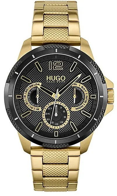 HUGO Herrenuhr 1530196 - gold