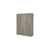 Möbel Kraft Drehtürenschrank Nelly 155 x 200 x 0 cm grau