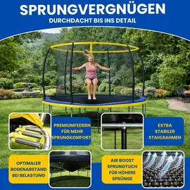 Zero Gravity Outdoor Trampolin 427 cm rund Blau/Gelb