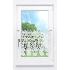 PLAUENER SPITZE Scheibengardine Leuchtturmliebe (Bx H) 96cm * 55cm weiß/Rohweiß