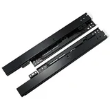 Unterflurführungen Bodenmontage Schubladenschienen,1 Paar Schubladenauszüge Schubkastenauszug Vollauszug, 180 mm Teleskopschienen für Die Bodenmontage (30cm Schwarz)