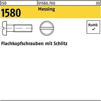 Industrial Quality Supplies ISO 1580 Flachkopfschraube M4x40 Messing blank