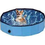 Famanu Hundepool faltbar blau 20 x 80 cm - ideal für kleine Hunde