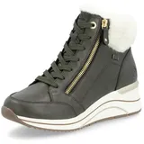 REMONTE Sneaker D0T77, Frauen Halbschuhe,lose Einlage,wasserabweisend,remonteTEX,straßenschuhe,Strassenschuhe,grün Kombi (52),40 EU - 40 EU Weit