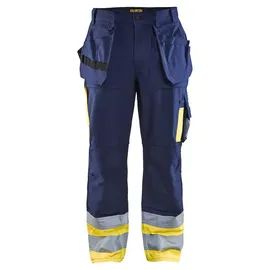 Blåkläder Warnschutz Handwerkerhose "1529" 100% Baumwolle - D25 - marine/gelb
