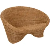 Lotus-Stuhl Meditationssessel aus echtem Rattan/Yoga Sitz (Ungeschält Natur)