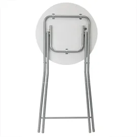 CASARIA Stehtisch Ø 60 x 110 cm weiß klappbar 2 St.