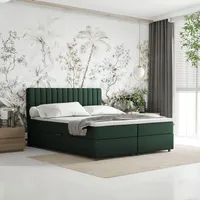 Panda möbel Boxspringbett 160x200 Everest mit Topper, mit Bettkästen,