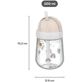 Mepal Kinderbecher Strohhalmbecher Mio 300 ml Beige/Sunshine/Rainbow, 1 St.