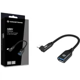 Conceptronic ABBY19B OTG-Adapter für USB 3.2 Gen 2 90° abgewinkeltes zu USB-A