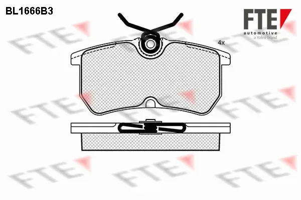 FTE Bremsbelagsatz, Scheibenbremse 9010279 Hinterachse für Ford