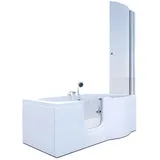 AcquaVapore Seniorendusche und Badewanne mit Tür S12D-EH-L-EC Dusche 170x85