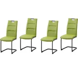 Hti-Living HTI-line Schwingstuhl 4er Set PU grün