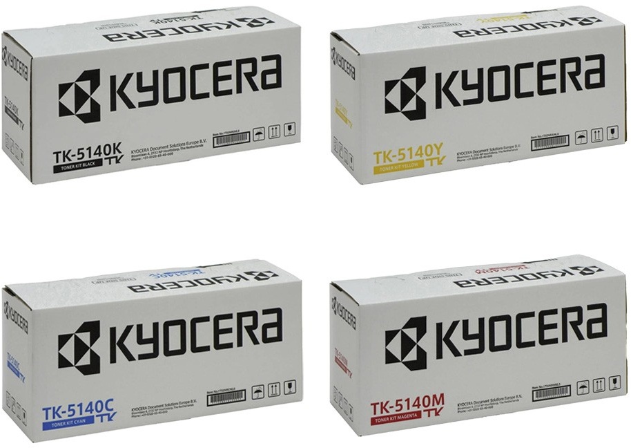 Kyocera Original TK-5140 Toner Sparset/Multipack (Schwarz, Gelb, Cyan, Magenta)