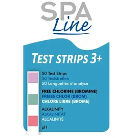 SPA line Spa-Line Pooltester 3+ Teststreifen 50 Wasserteststreifen für pH