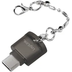 LogiLink USB-C to microSD Card reader as a key chain - Kartenleser (microSD, mic