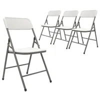 AMANKA 4 Klappstühle bis 150kg - 50x46x83,5 Balkonstuhl Klappbar