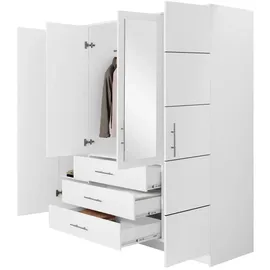 Mirjan24 Kleiderschrank Kaschmir, Holzwerkstoff, 3 Schubladen, Schlafzimmer Kleiderschränke