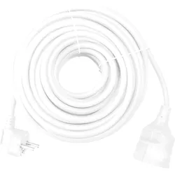 Silver Electronics Elektrisches Verlängerungskabel 3 Meter, Weiß, Kindersicher, Max. Leistung 3.500W, 250V, 3 Drähte 1,5mm2, Geerdet