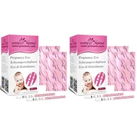 Easy@Home 20 x Schwangerschaftstest Frühtest 10 miu/ml - Empfindliches und Schnelles Test - Frühschwangerschaftstest Ultra Frühtest Schwangerschaft Streifen (20 HCG Tests) (Packung mit 2)