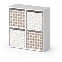 Vicco Raumteiler Tetra 72,6 x 72 cm Weiß