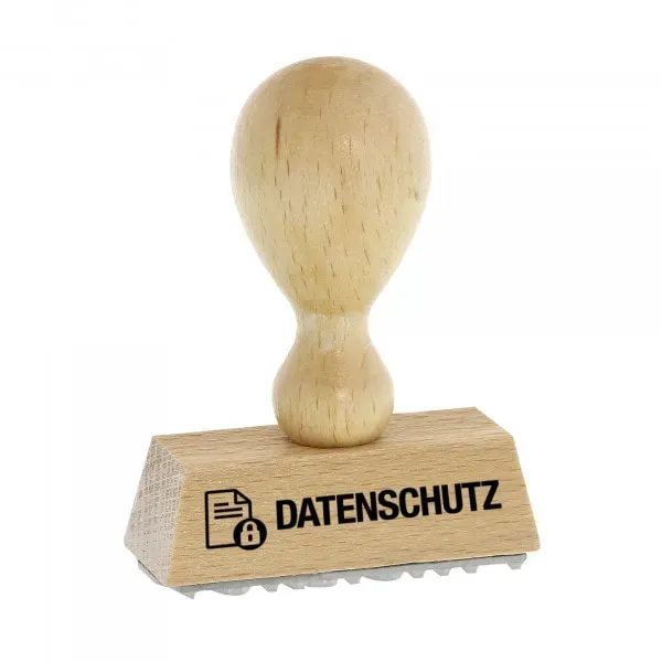 Holzstempel DATENSCHUTZ (50 x 9 mm) Textstempel