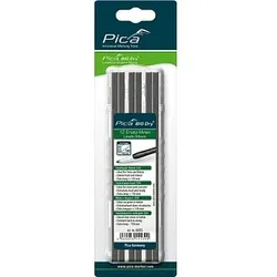 Pica Big Dry Steinnhauer 6055 Bleistiftminen für Zimmermannsbleistift mit Druckmechanismus grau 10H 2,0 - 5,0 mm, 12 St.