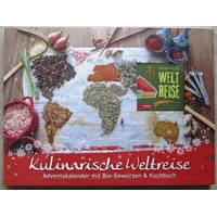 Gewürz Adventskalender "Kulinarische Weltreise" mit Kochbuch 24 Rezepte NEU