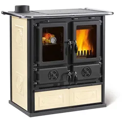 La Nordica-Extraflame® Holzherd »Rosetta Sinistra«, naturstein, Stahl, 7,9 kW - beige