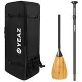 YEAZ KIT BAMBOO rucksack & carbon-bambus paddel SUP-Paddel, Rucksack & Carbon-Bambus Paddel schwarz