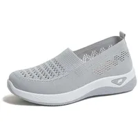 Orthopädische Walkingschuhe Damen Ergonomische Sportschuhe Mit Fußbett Bequeme Gesundheitsschuhe Für Alltag Wandern Büro Atmungsaktiv Schmerzfrei Flexibel Sommerschuhe Sneaker Leicht Barfussschuhe - 40 EU
