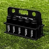 FORZA Sport Flaschenträger (750ml) mit 10 Trinkflaschen - BPA-freier Kunststoff - perfektes Trinkflasche Sport Set (Schwarz)