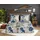 Muller Textil Gabin Blumen Blau 155 x 220 cm + 2 x 80 x 80 cm