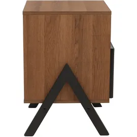 Mendler Nachtschrank HWC-O40 59 x 40 x 40 cm Beige
