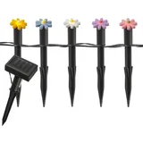 MARELIDA LED Solar Lichterkette Blumen Beetstecker Gartenstecker Gartendeko