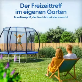 monzana Trampolin 244 x 305 cm inkl. Sicherheitsnetz und Leiter Schwarz