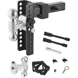 VEVOR Anhängerkupplung 5cm Empfänger 20,3cm Drop Doppel-Ball-Kupplung 9750kg