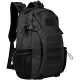 WISHDOR Laptoprucksack Laptop Rucksack Rucksäcke Schulrucksack Wasserbeständig Laptoptasche (Militärrucksack Wanderrucksack Laptop Notebook Tasche Uni Rucksack 28L, 1-tlg., Rucksack mit Laptopfach, einstellbar, 31x18x50 cm, Wasserdicht), Herren Damen Jungen Teenager Freizeit Arbeit Business Reisen schwarz