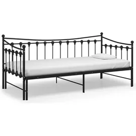 vidaXL Ausziehsofa 90 x 200 cm Schwarz